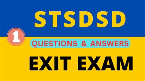 stsdsd exit exam